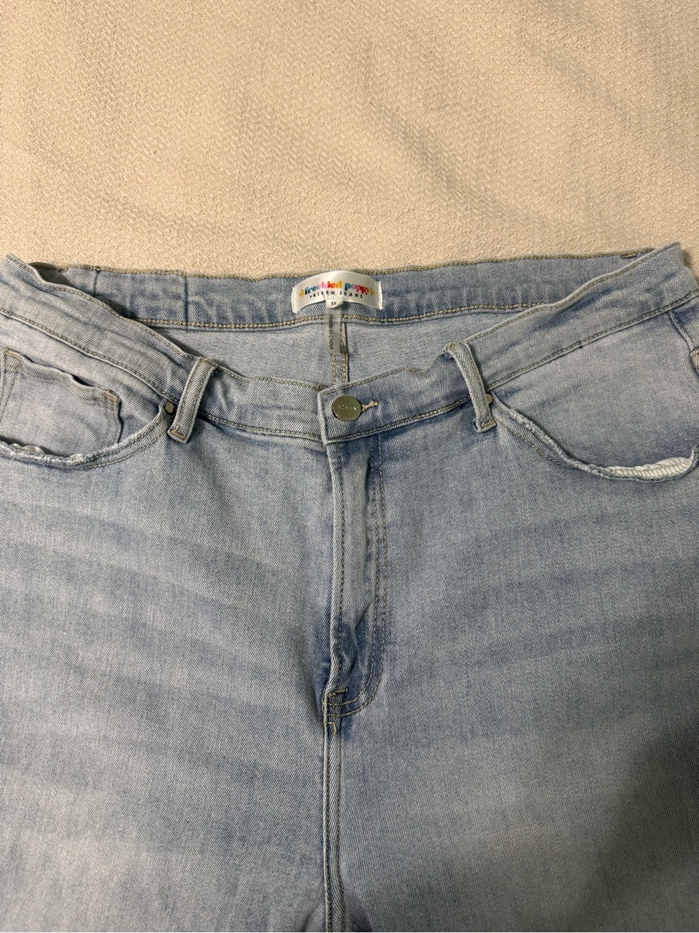 Women’s Risen jeans Light Wash High-Rise Jeans mid rise wide leg jeans 3xl